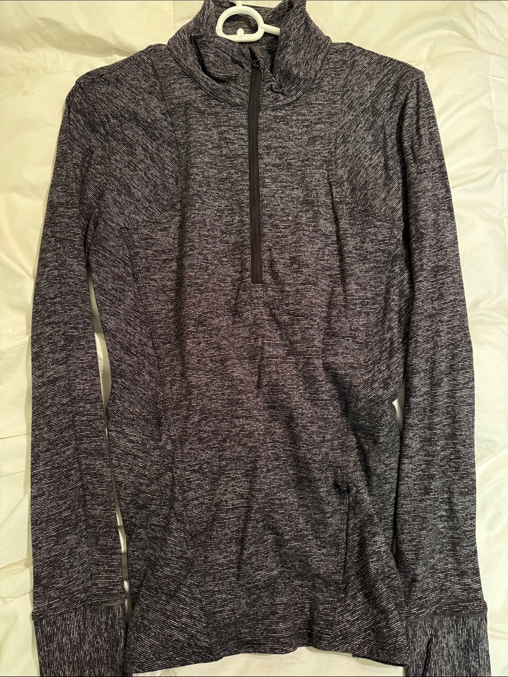 Lululemon Heathered Gray Quarter-Zip Pullover